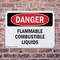 Signmission Flammable Combustible Liquids Danger Sign, Plastic, 10in W x 7in L, 2PK OS-2PACK-DS-P-710-L-2354 - alternate 2